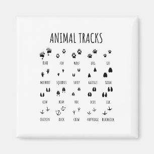 Íman Camiseta de rastros de animais exploradores da nat