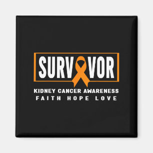 Íman Camiseta de sobrevivente de câncer renal - câncer