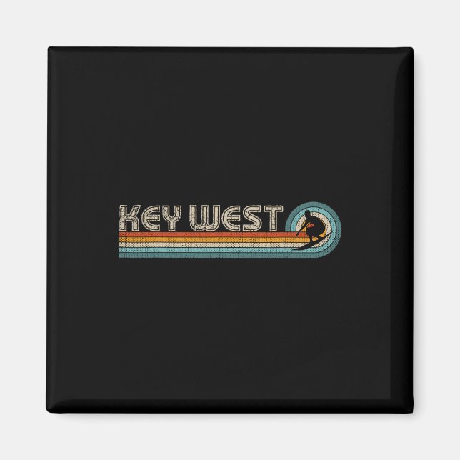 Íman Camiseta de Surf Retro Key West Flórida Key West  (Frente)