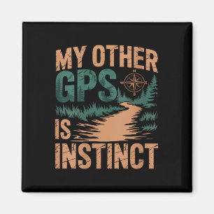 Íman Camiseta decote V engraçado geocaching feminino