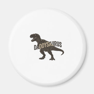 Íman Camiseta Desenho de Gravura Vintage Daddysaurus Di
