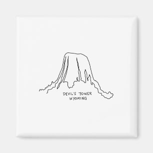 Íman Camiseta Devil's Tower Wyoming Cowboy State Parque