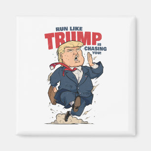 Íman Camiseta Divertida Corra Como Se Trump Estivesse P