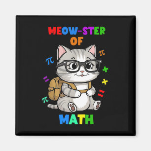 Íman Camiseta Divertida de Gato de Matemática – Mestre 