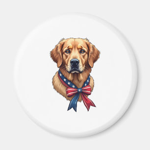 Íman Camiseta do Dia da Memória do Golden Retriever Pat
