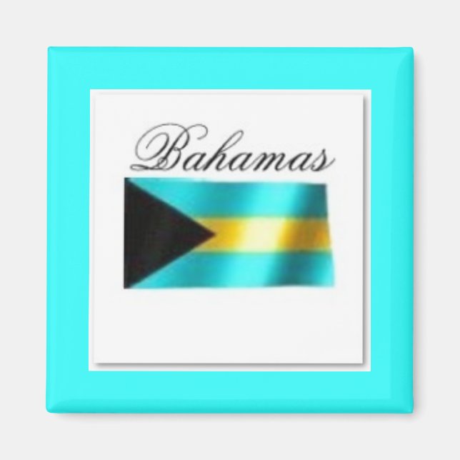 Íman Camiseta E Etc Da Bandeira Das Bahamas (Frente)