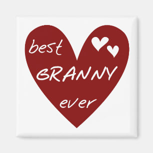 Íman Camiseta e presentes da avó do coração vermelho o