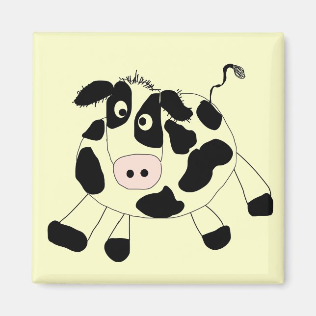Íman Camiseta e presentes da vaca da fazenda (Frente)