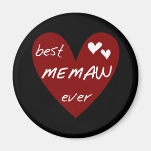 Íman Camiseta e presentes de Memaw do coração vermelho