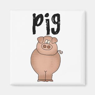 Íman Camiseta e presentes do animal de fazenda do porco