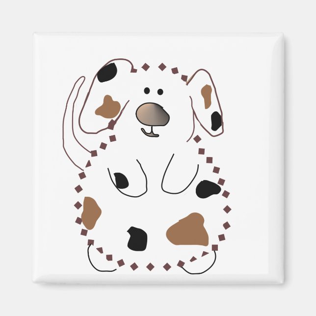 Íman Camiseta e presentes do cão dos desenhos animados (Frente)