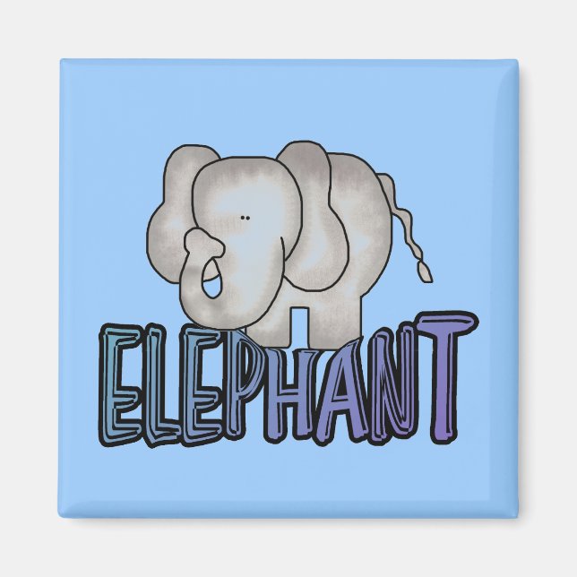 Íman Camiseta e presentes do elefante (Frente)