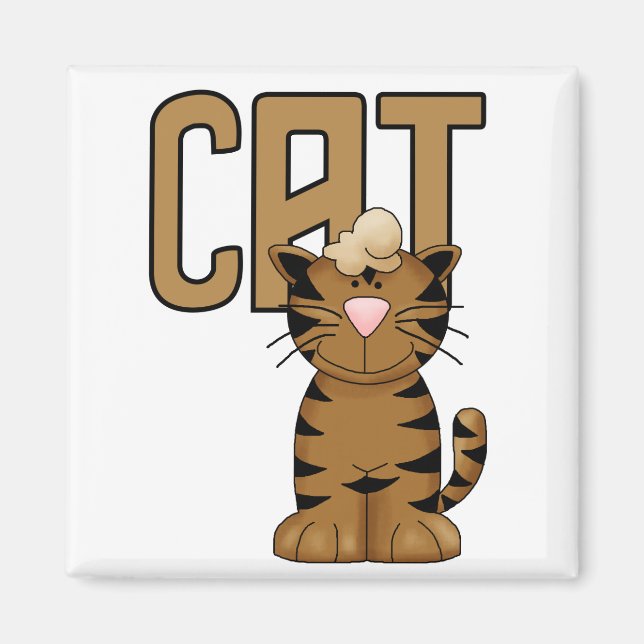 Íman Camiseta e presentes do gato (Frente)