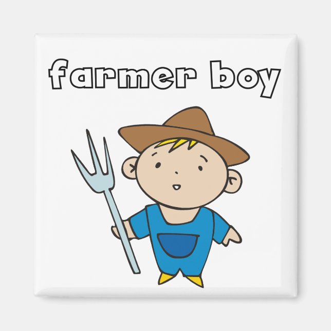 Íman Camiseta e presentes do menino do fazendeiro (Frente)