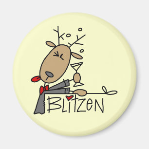 Íman Camiseta e presentes do Natal da rena de Blitzen