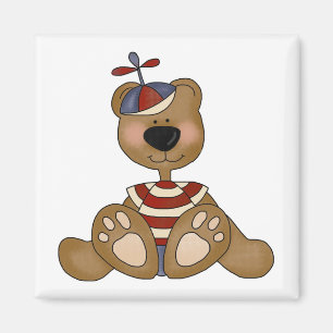 Íman Camiseta e presentes do urso do menino do chapéu