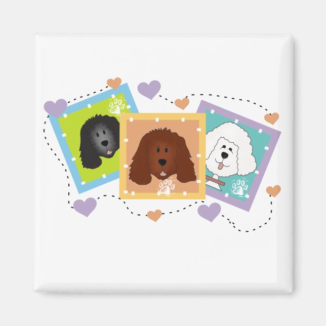 Íman Camiseta e presentes dos retratos do cão (Frente)