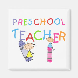 Íman Camiseta e presentes prées-escolar do professor