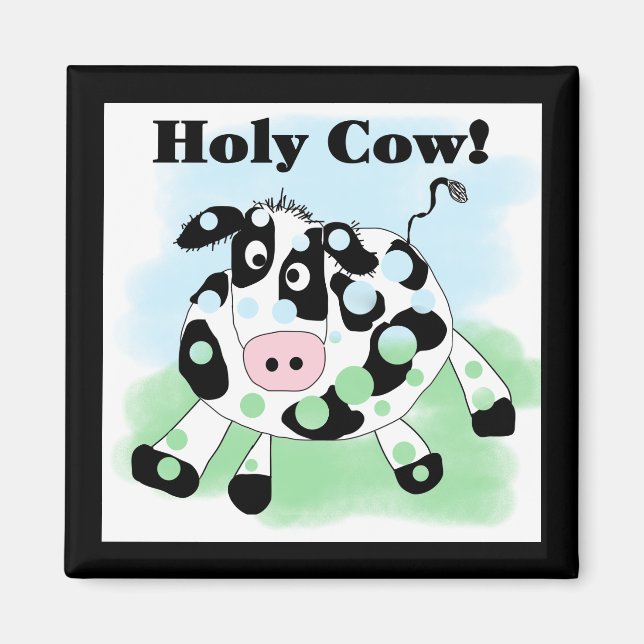 Íman Camiseta e presentes santamente da vaca (Frente)