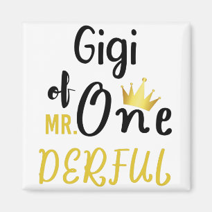 Íman Camiseta engraçada de 1º aniversário da Gigi do MR
