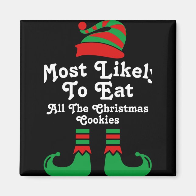 Íman Camiseta engraçada de Natal da família Mais prováv (Frente)