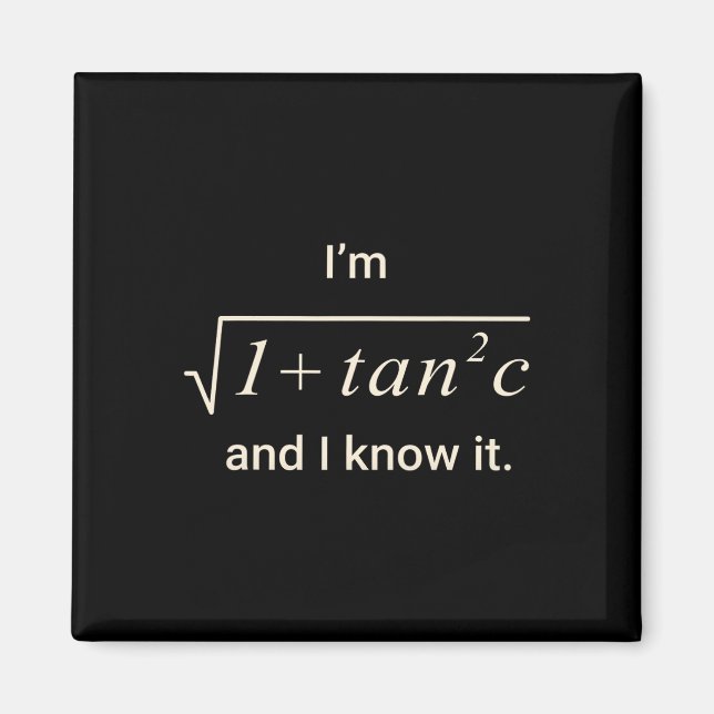 Íman Camiseta engraçada de piada de matemática – Eu sou (Frente)