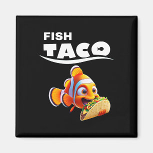 Íman Camiseta engraçada de taco de peixe! Amante de tac