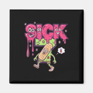 Íman Camiseta engraçada do meme dos sete doentes seis s