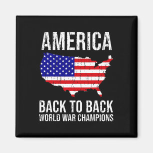 Íman Camiseta engraçada dos EUA camiseta da bandeira do