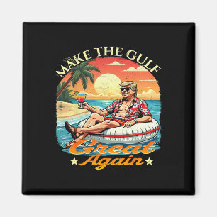 Íman Camiseta engraçada Trump Faça o Golfo Grande Novam