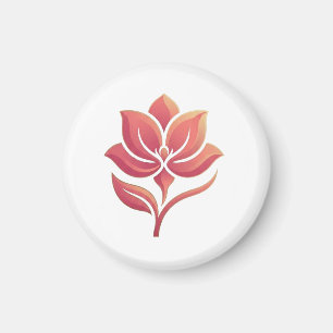 Íman Camiseta Estética Flor de Lótus Minimalista Bonita