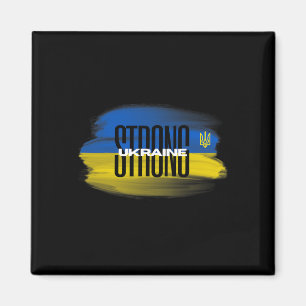 Íman Camiseta Eu Apoio a Ucrânia Ucraniana Forte