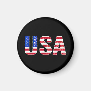 Íman Camiseta EUA Bandeira Americana Patriótica Homens