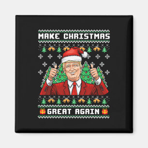 Íman Camiseta Feia Trump 2024 Faça o Natal Grande Novam