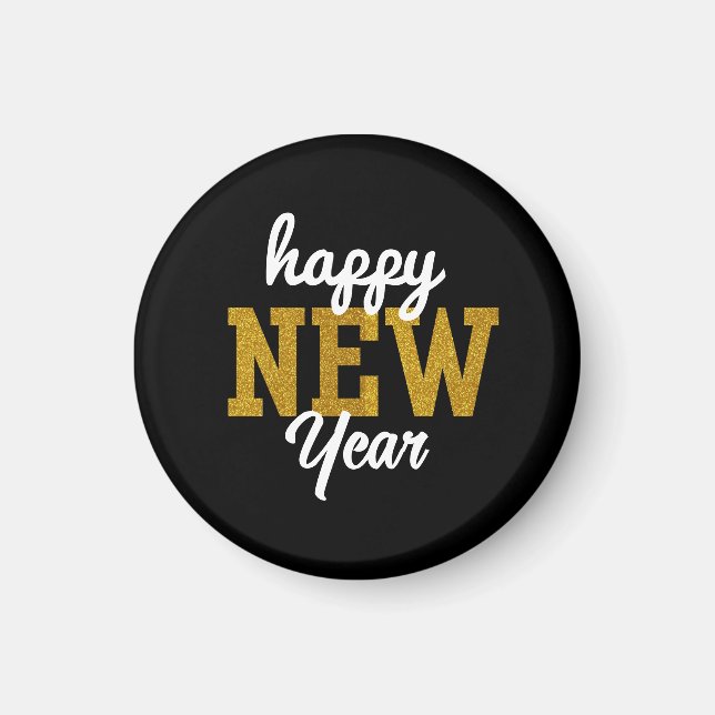 Íman Camiseta Feliz Ano Novo (Frente)
