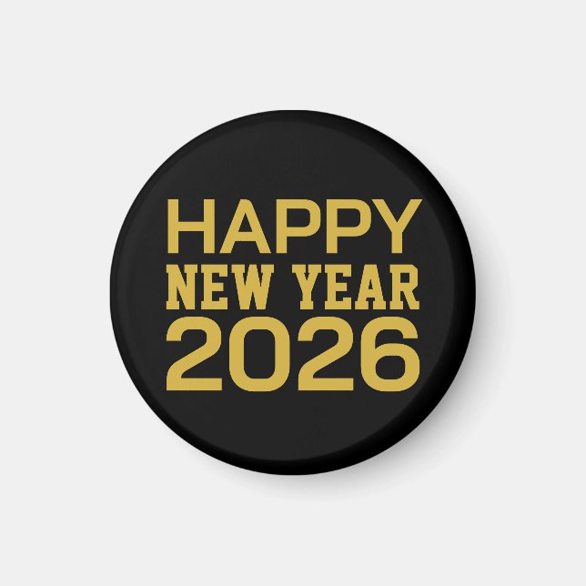 Íman Camiseta Feliz Ano Novo 2026 (Frente)