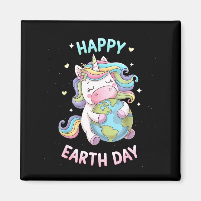 Íman Camiseta feliz dia da terra terra fofa com terra f (Frente)