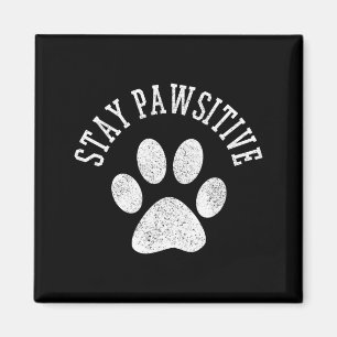 Íman Camiseta Ficar Pawsitivo - Pata de Cachorro Gato A