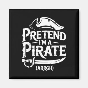 Íman Camiseta finge que sou um pirata crianças homens m