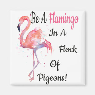 Íman camiseta flamingo love