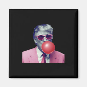 Íman Camiseta Funny Pink Donald Trump Bubble Gum Yum Te