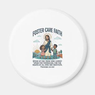 Íman Camiseta Gráfica Adoção de Jesus Cuidados Foster C