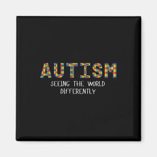 Íman Camiseta Gráfica Autismo Vendo o Mundo Diferente