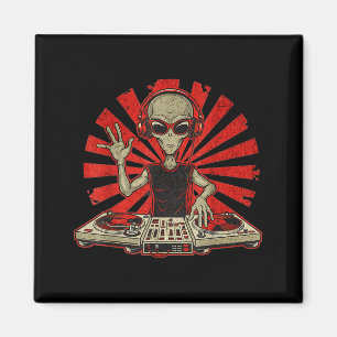 Íman Camiseta Gráfica de DJ Engraçada Amante de Música
