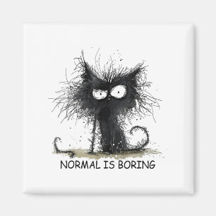 Íman Camiseta Gráfica de Gato Engraçado Normal é Chato