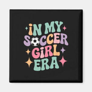Íman Camiseta Groovy Na Minha Era de Garota de Futebol