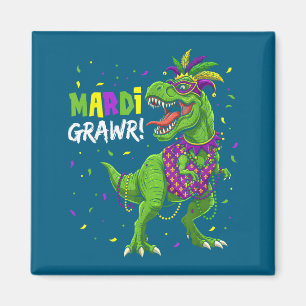Íman Camiseta Infantil Mardi Grawr Rex Dinossauro Menor