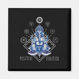 Íman Camiseta Ioga Ganesha Deus Chakra Meditação Presen