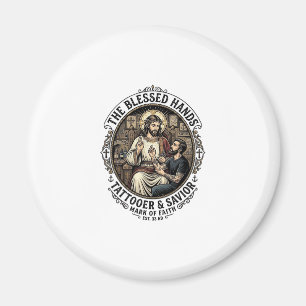 Íman Camiseta Jesus Tattoo Artist Studio Inspirador F