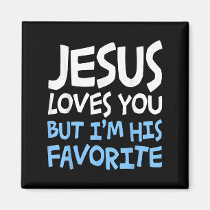 Íman Camiseta Jesus Te Ama Mas Eu Sou Sua Religião Favo